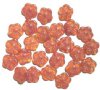 25 15mm Topaz Marble Flower Beads